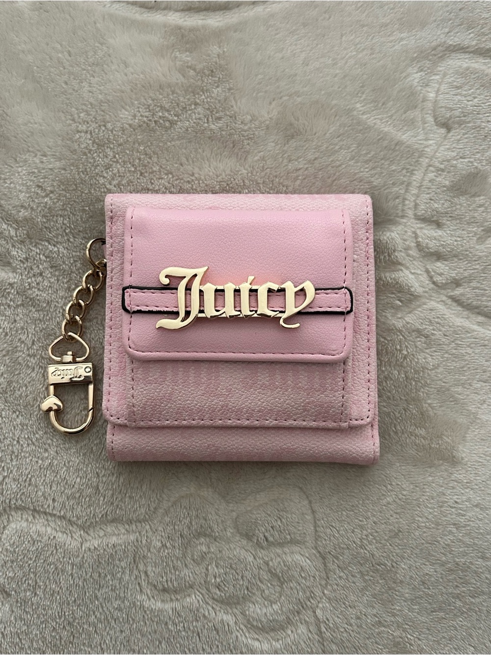 Juicy Couture light pink Wallet with Gold Foil Logo